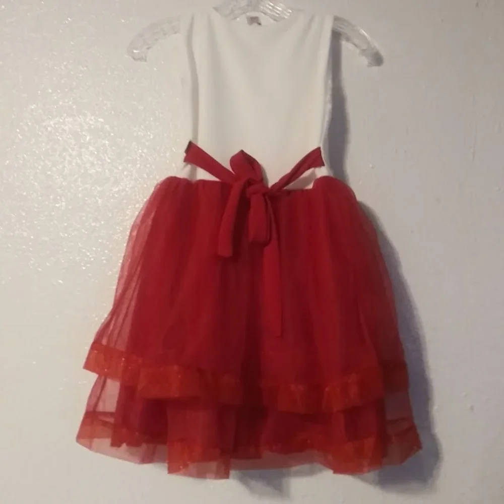 Creaciones Maravilla Platin girls size (8) red and white dress